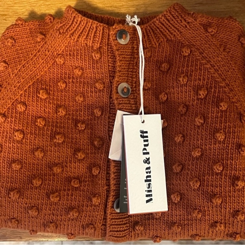 MISHA & PUFF Popcorn Cardigan in Gingerbread